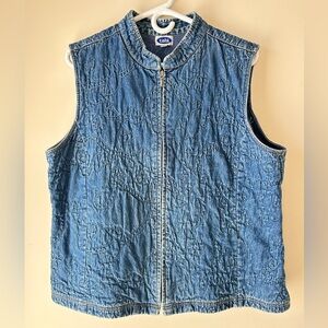 Denim Blue Sleeveless Vest by Coldwater Creek